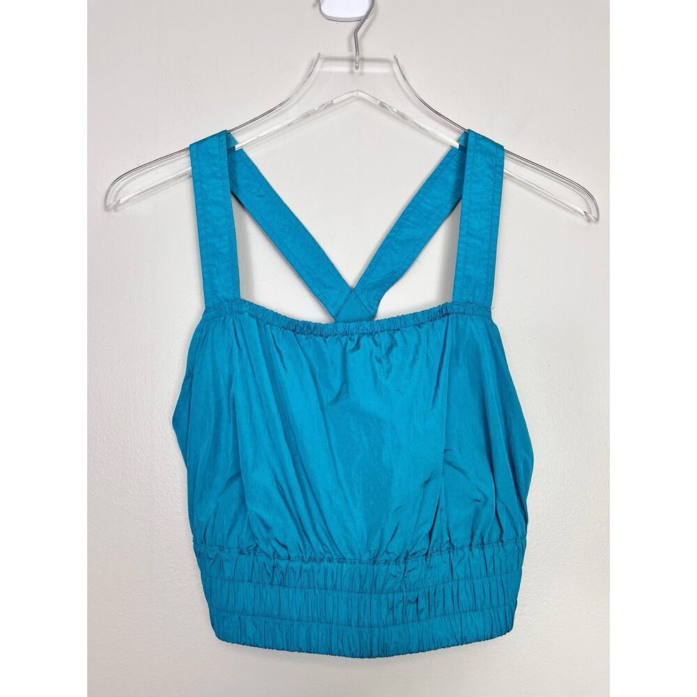 Free People Movement Women's Blue Crop Top Sleeveless Size Small
